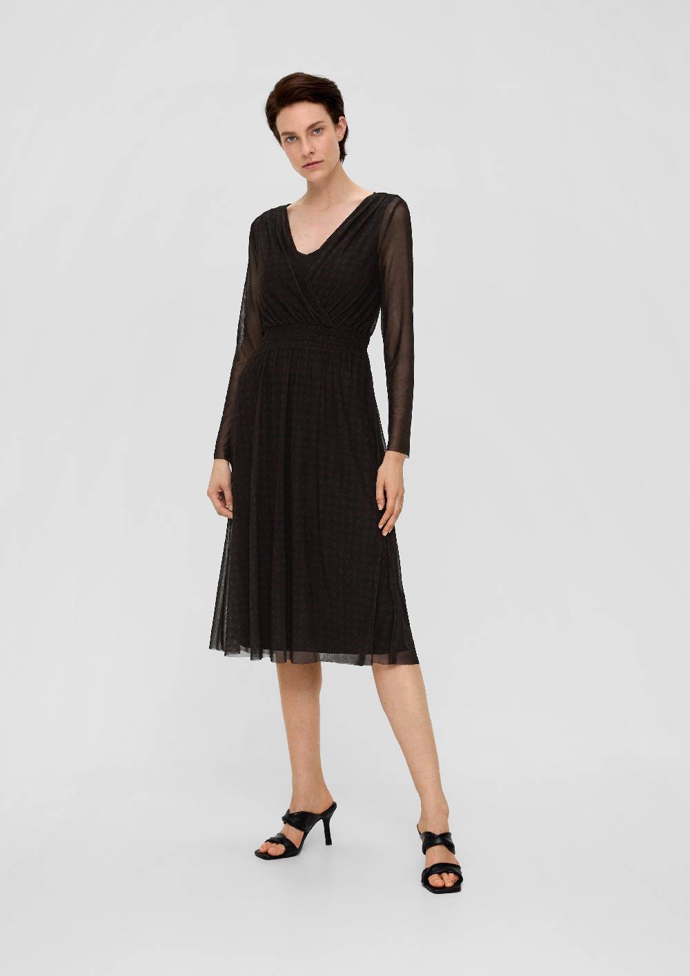 S.Oliver Meshkleid mit Smok-Detail Günstig kaufen