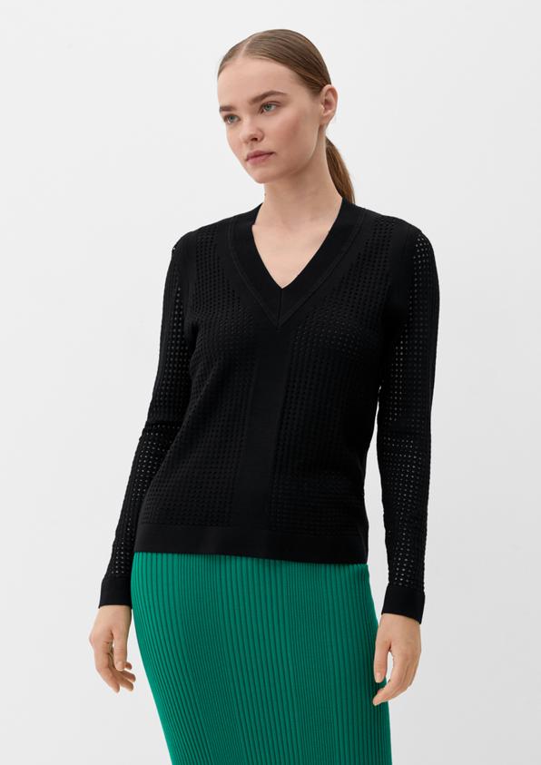 S.Oliver Pullover mit Lochmuster Weihnachtsangebot