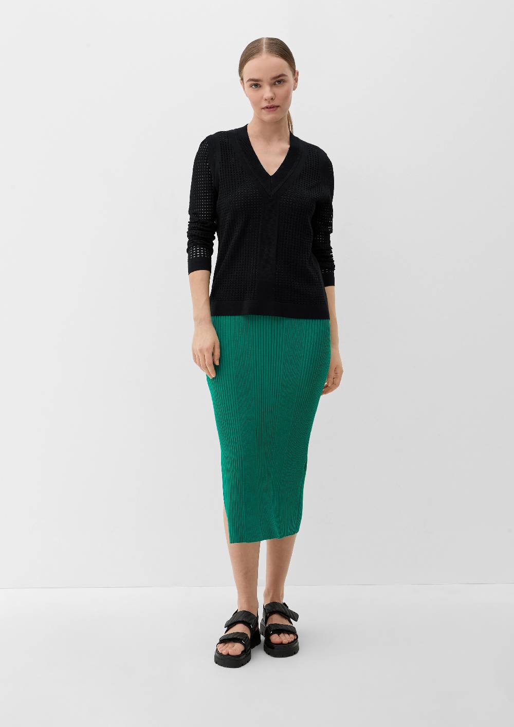 S.Oliver Pullover mit Lochmuster Weihnachtsangebot