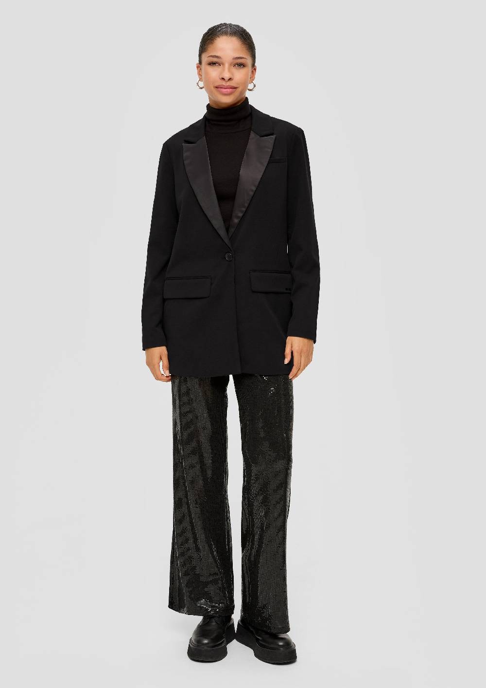 S.Oliver Blazer mit Satin-Kragen Valentinstagsangebot