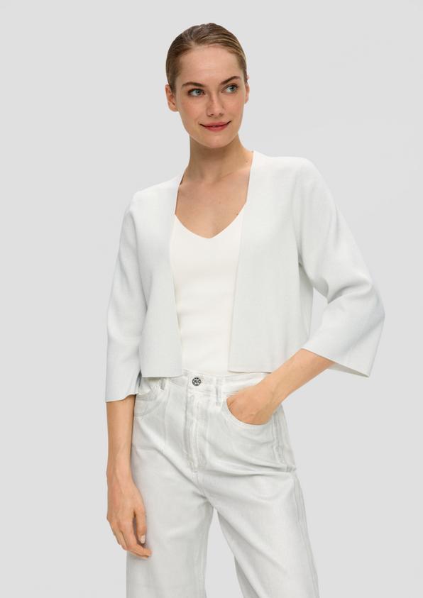S.Oliver Kurze Strickjacke mit Metallic-Garn Räumungsverkauf