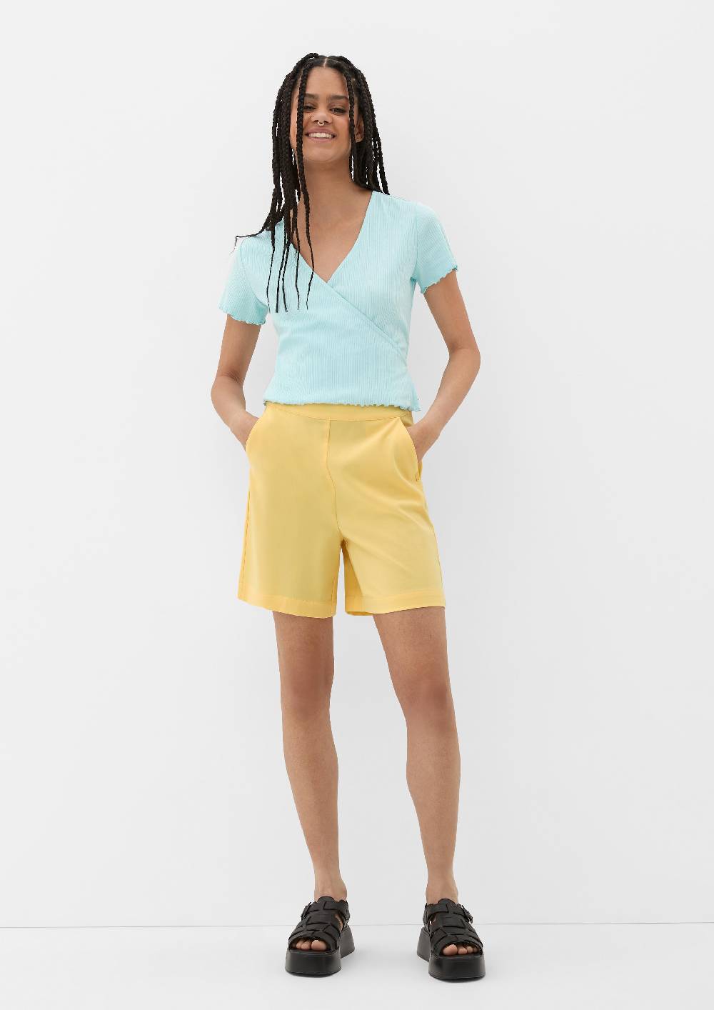 S.Oliver Regular: Shorts mit Viskose Clearance-Verkauf