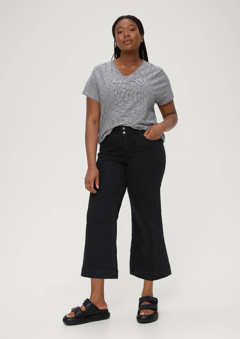 S.Oliver Jeans-Culotte / Regular Fit / Mid Rise / Wide Leg Kostenloser Versand international