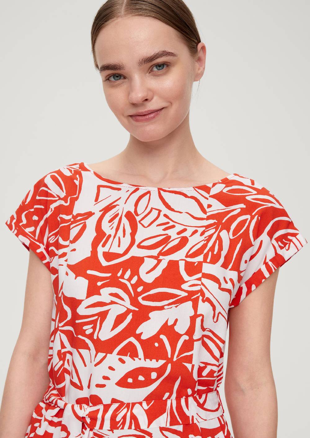 S.Oliver Kleid mit Bindeband aus Viskose Speichern exportieren