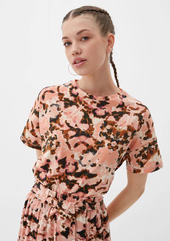 S.Oliver Baumwollshirt mit Allover-Print zollfrei