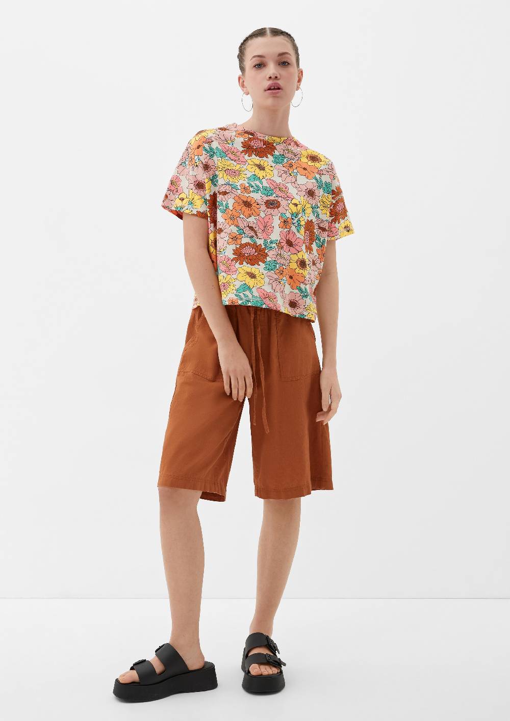 S.Oliver Baumwollshirt mit Allover-Print 50% Rabatt für begrenzte Zeit