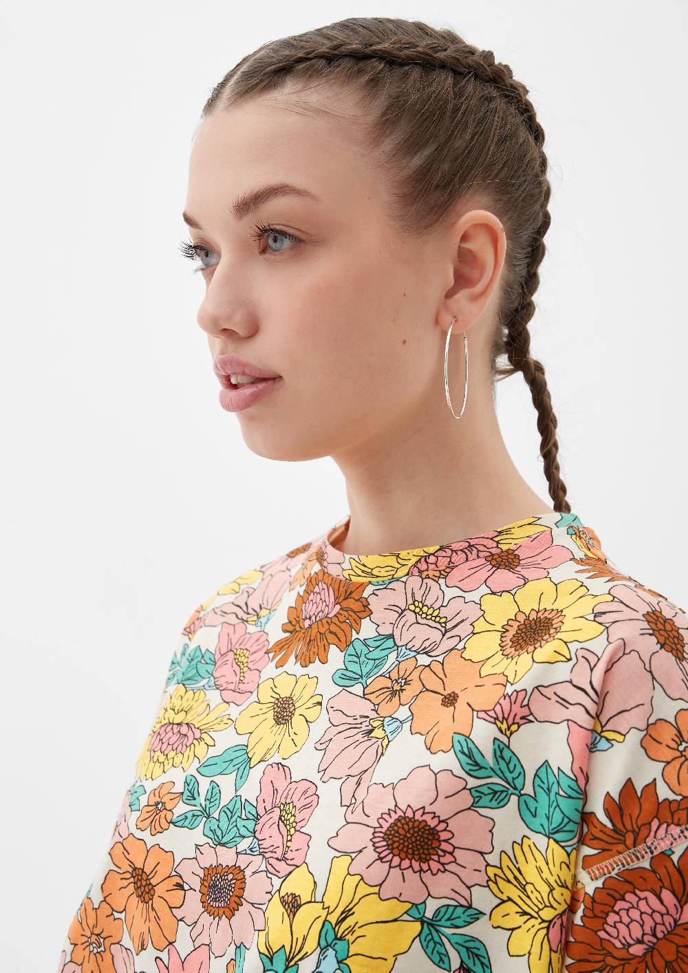 S.Oliver Baumwollshirt mit Allover-Print 50% Rabatt für begrenzte Zeit
