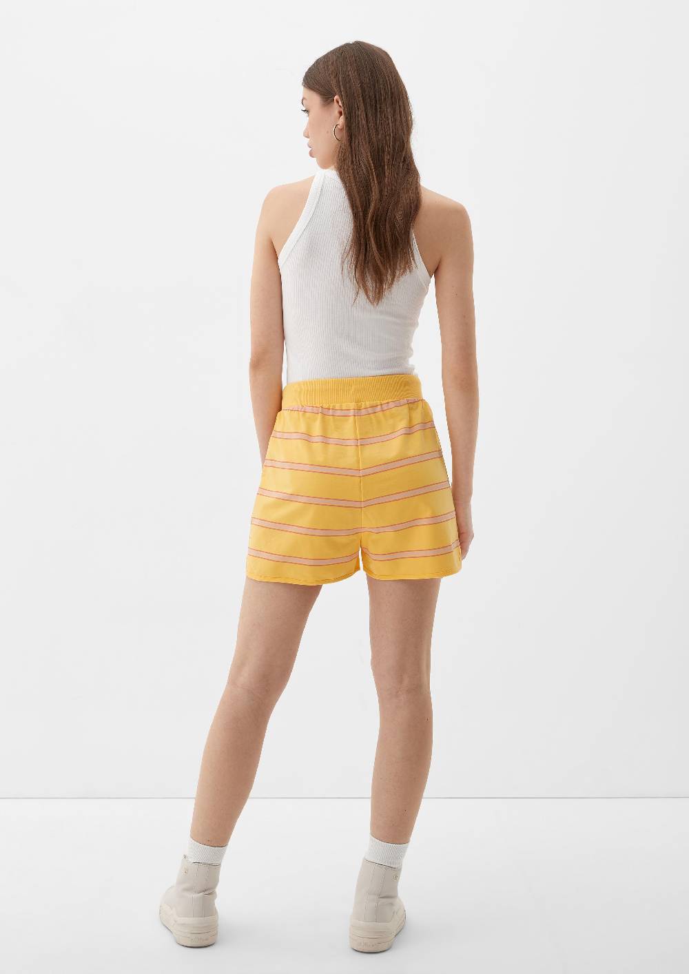 S.Oliver Relaxed: Gestreifte Shorts aus Baumwollstretch Online