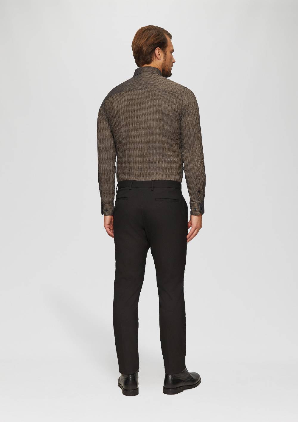 S.Oliver Tailored Fit: Hemd mit Hahnentrittmuster Fabrik Onlineshop