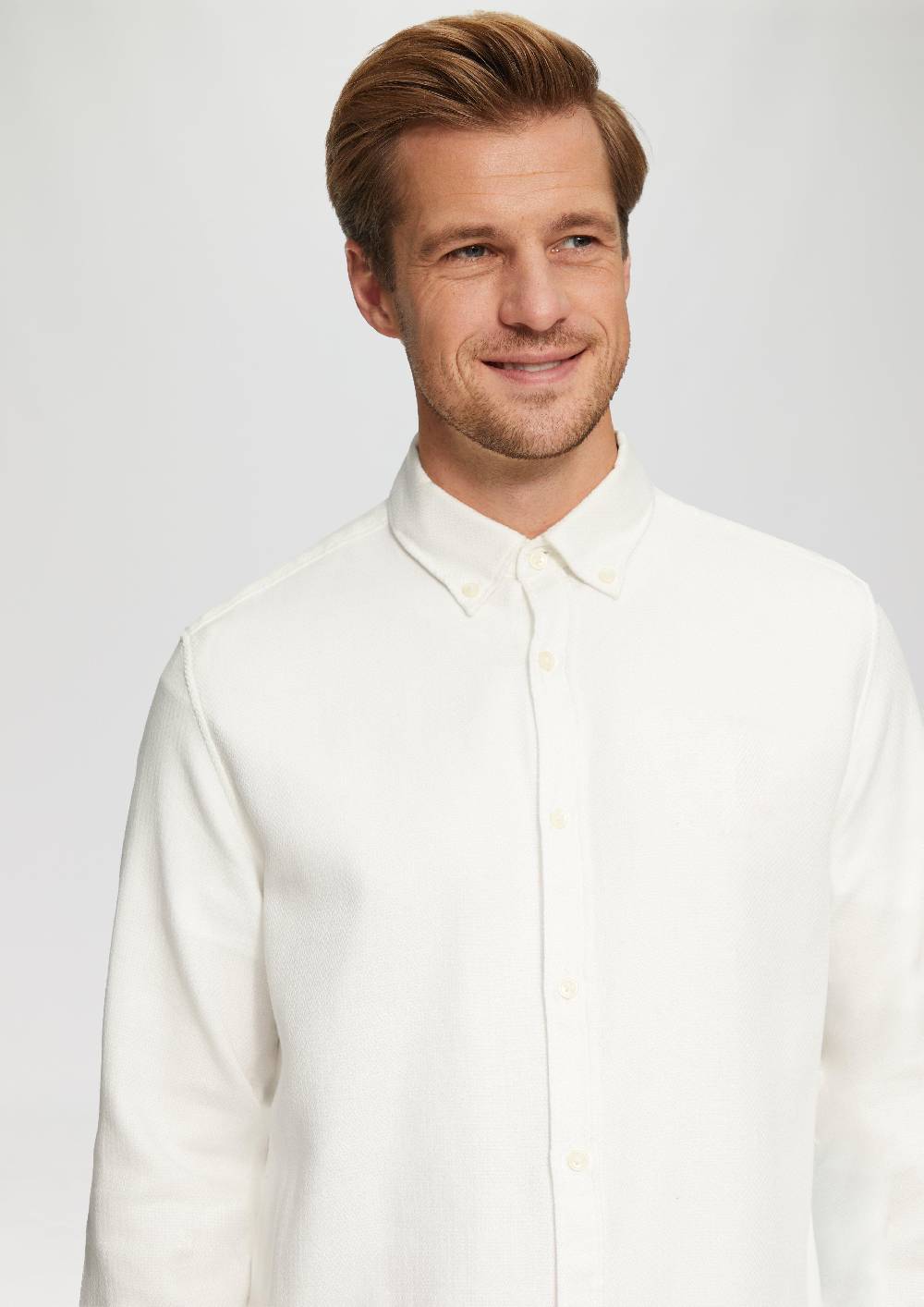S.Oliver Regular Fit: Strukturiertes Baumwollhemd mit Button-down-Kragen Sonderangebot