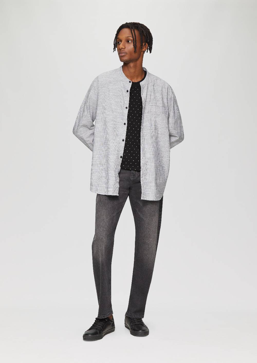 S.Oliver Gewaschenes T-Shirt mit All-over-Print Großer Ausverkauf