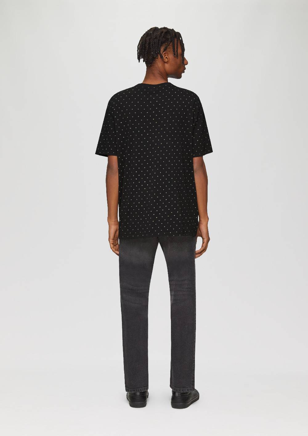 S.Oliver Gewaschenes T-Shirt mit All-over-Print Großer Ausverkauf