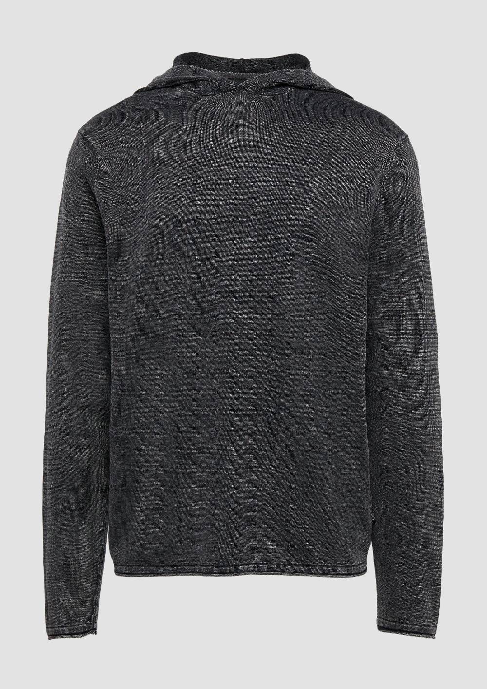 S.Oliver Kapuzenpullover aus Feinstrick in gewaschener Optik Flash Sale