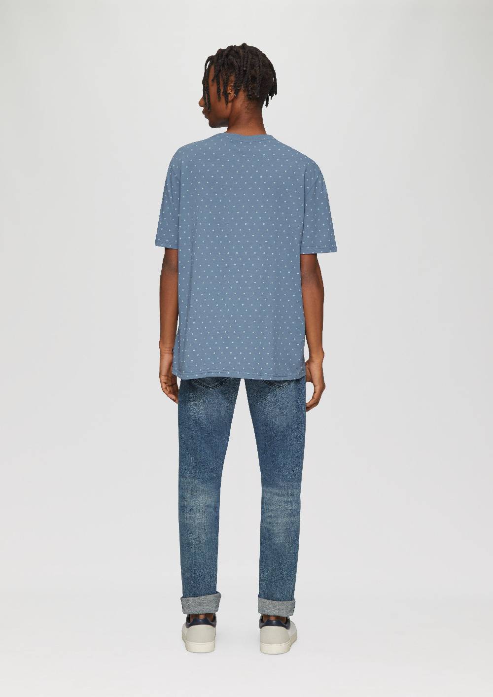 S.Oliver Gewaschenes T-Shirt mit All-over-Print Begrenztes Angebot