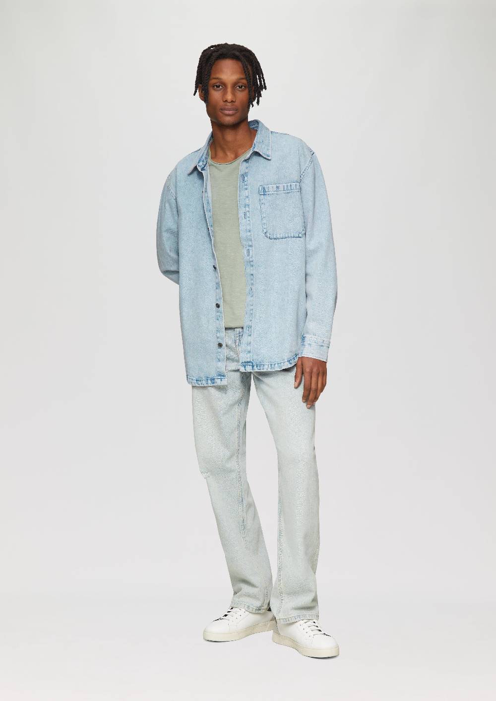 S.Oliver Relaxed Fit: Denim-Hemd aus Baumwolle Preisnachlass