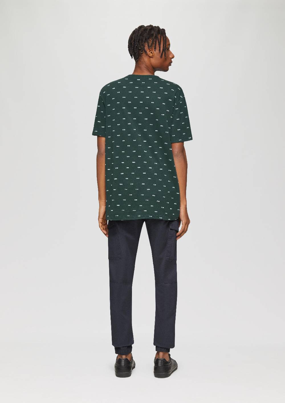 S.Oliver Gewaschenes T-Shirt mit All-over-Print Weihnachtsangebot