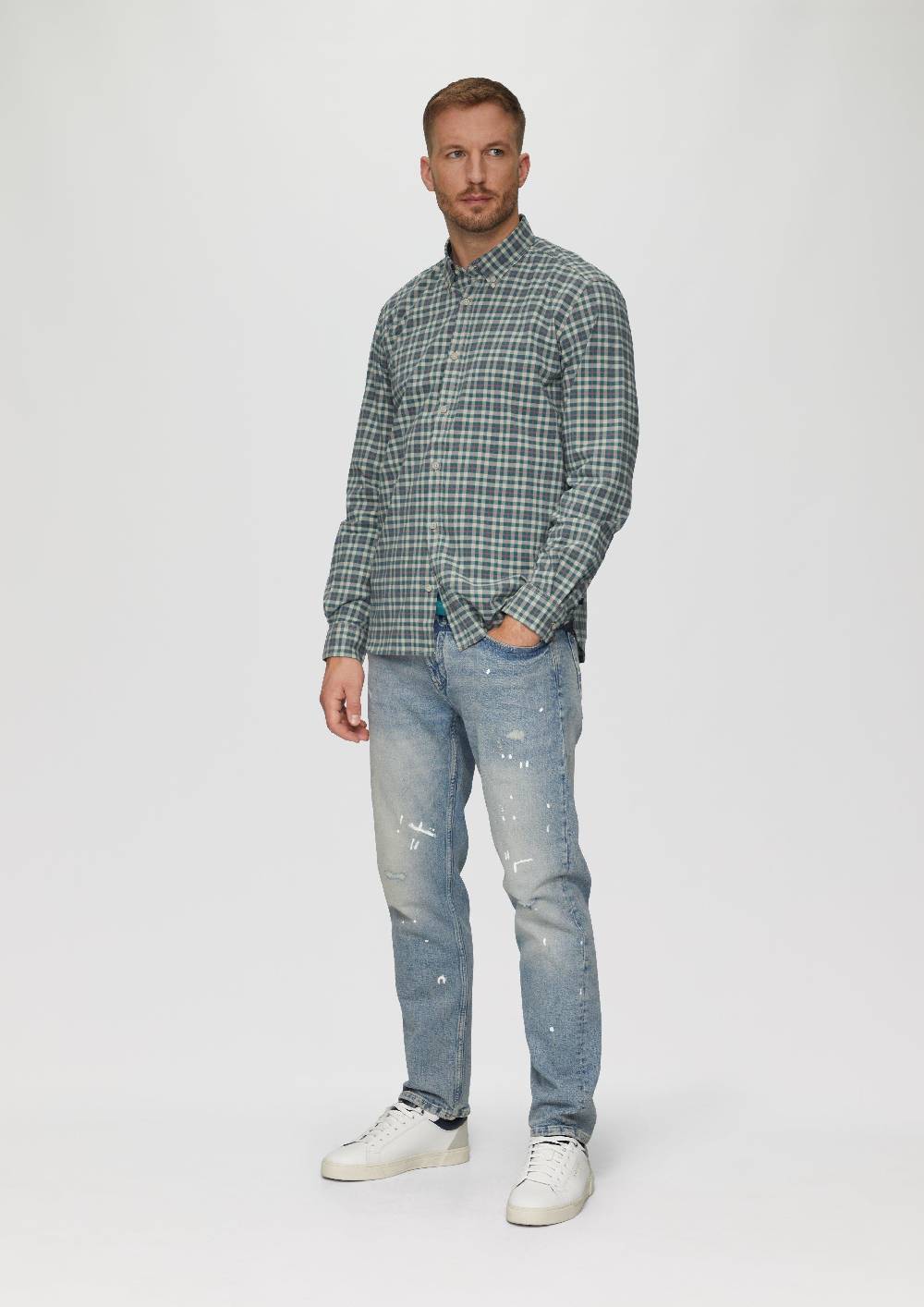 S.Oliver Regular Fit: Hemd mit Button-Down-Kragen aus Baumwollstretch Muttertagsangebot