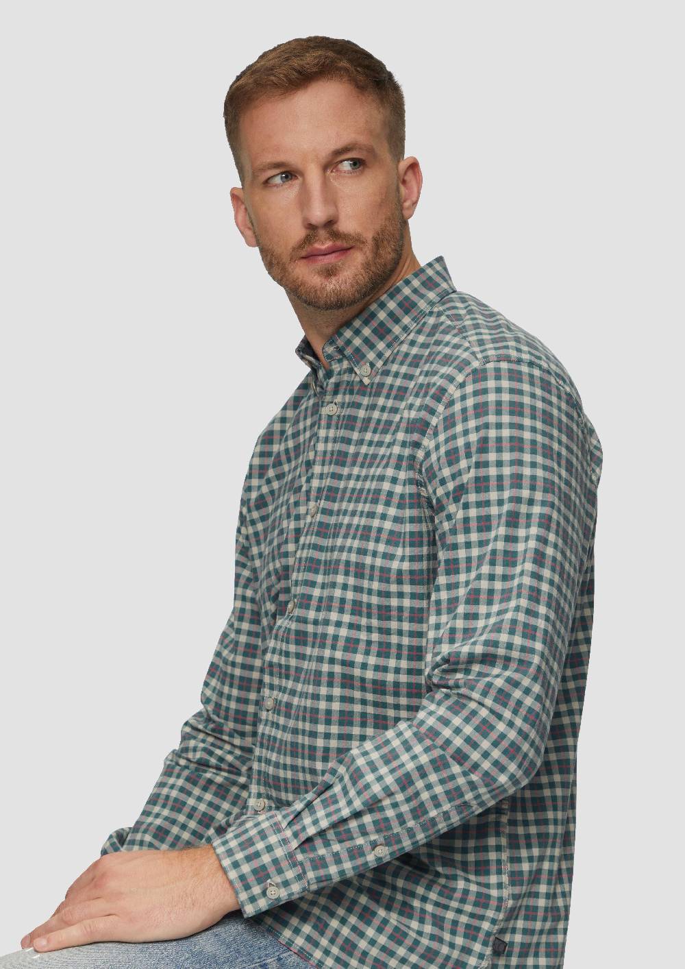 S.Oliver Regular Fit: Hemd mit Button-Down-Kragen aus Baumwollstretch Muttertagsangebot