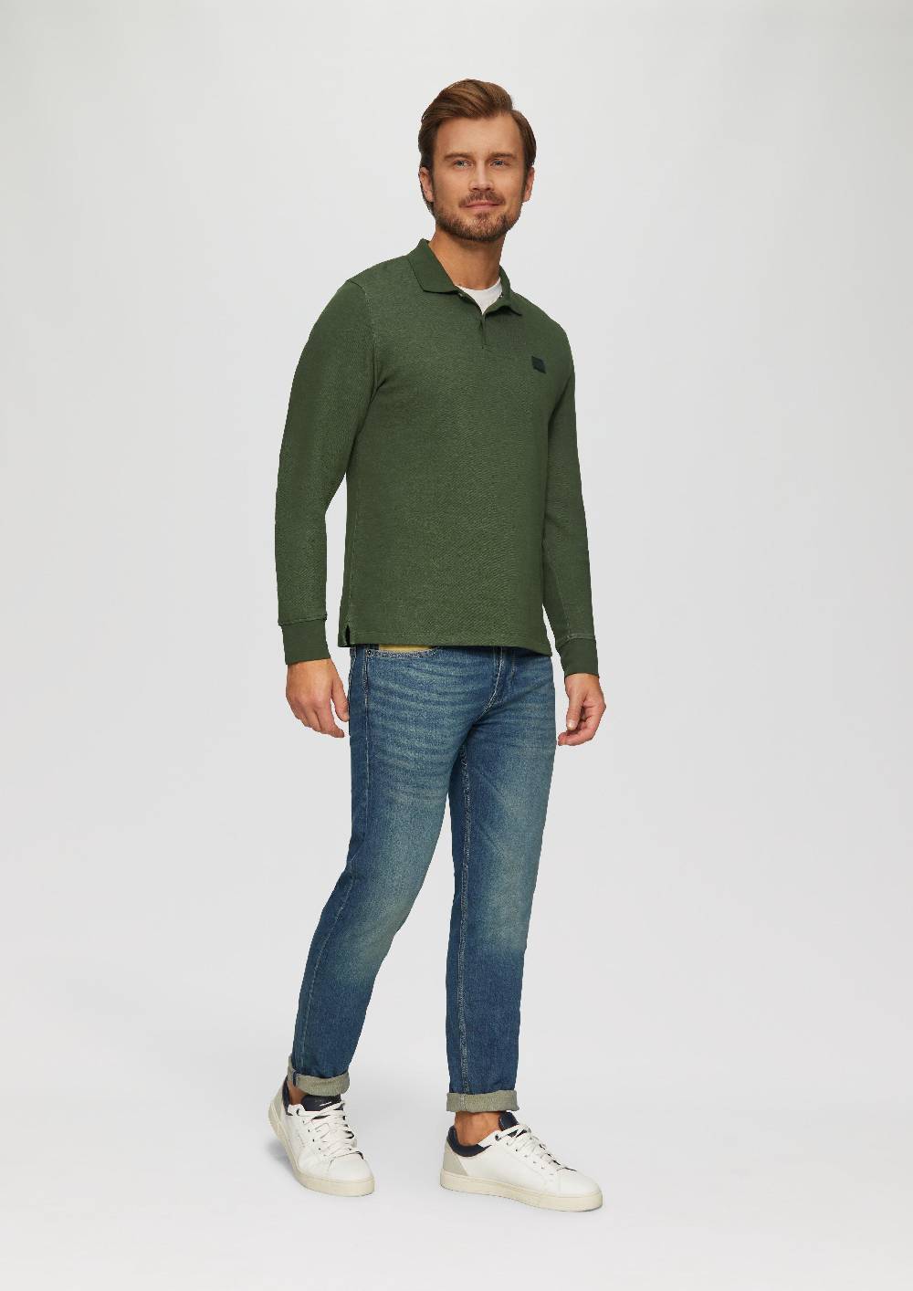 S.Oliver Poloshirt aus zweifarbigem Piqué Jubiläumsangebot