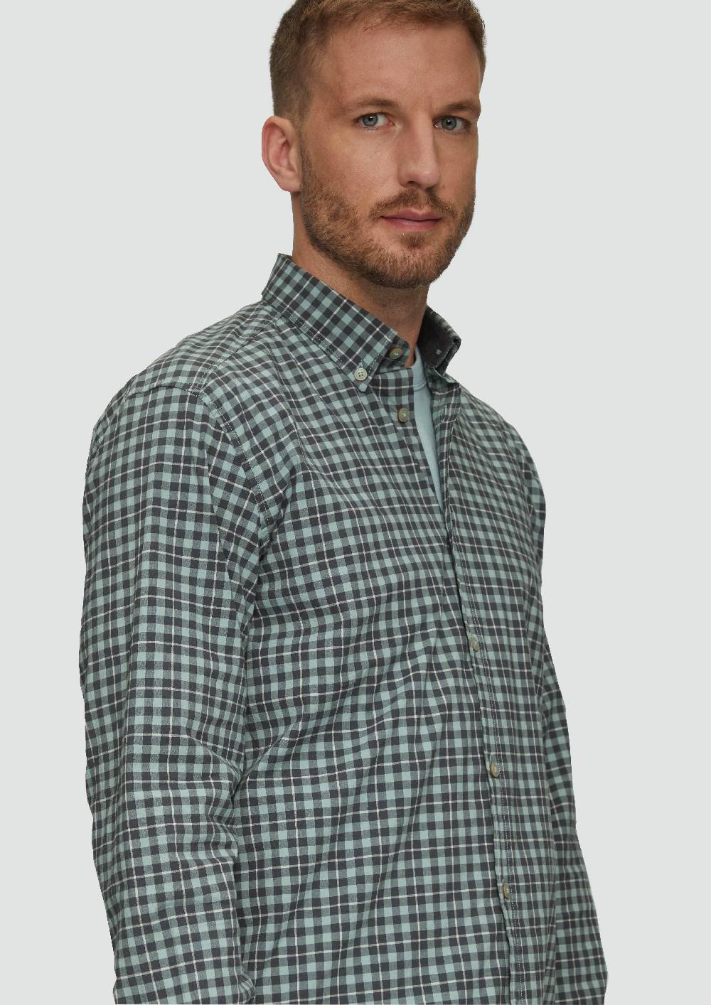 S.Oliver Regular Fit: Hemd mit Button-Down-Kragen aus Baumwollstretch Große Rabatte