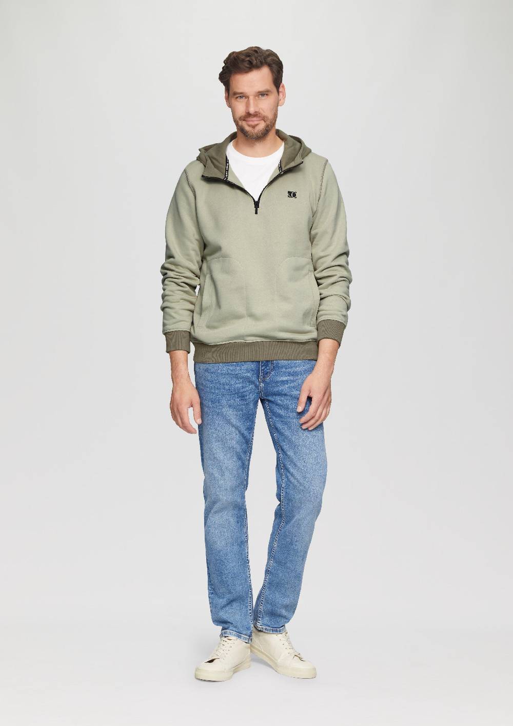 S.Oliver Hoodie mit Stehkragen und Reißverschluss Saisonale Angebote