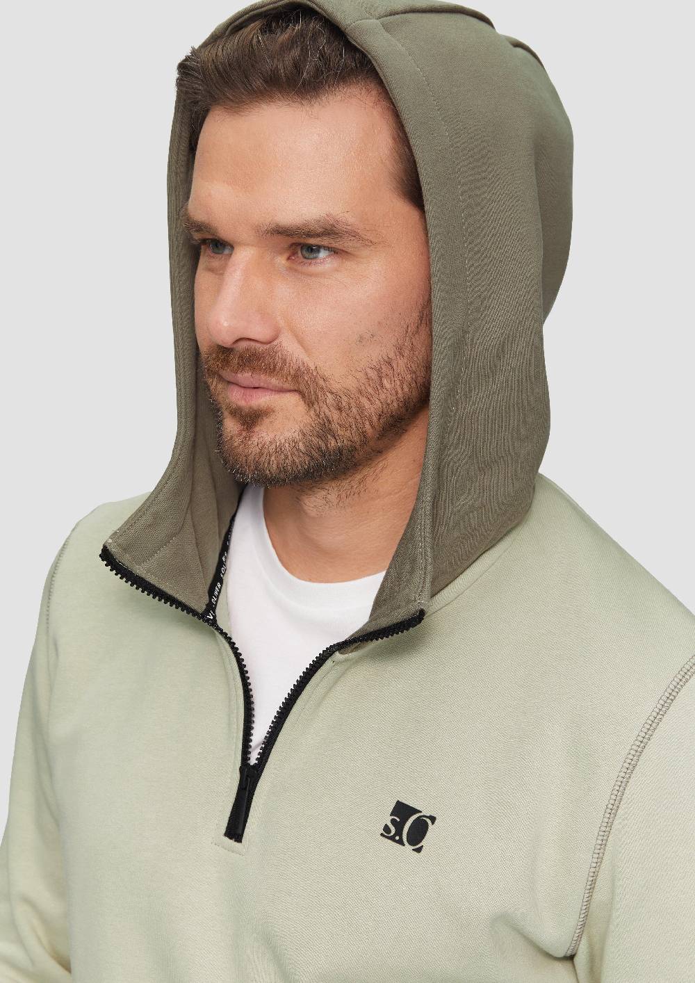 S.Oliver Hoodie mit Stehkragen und Reißverschluss Saisonale Angebote