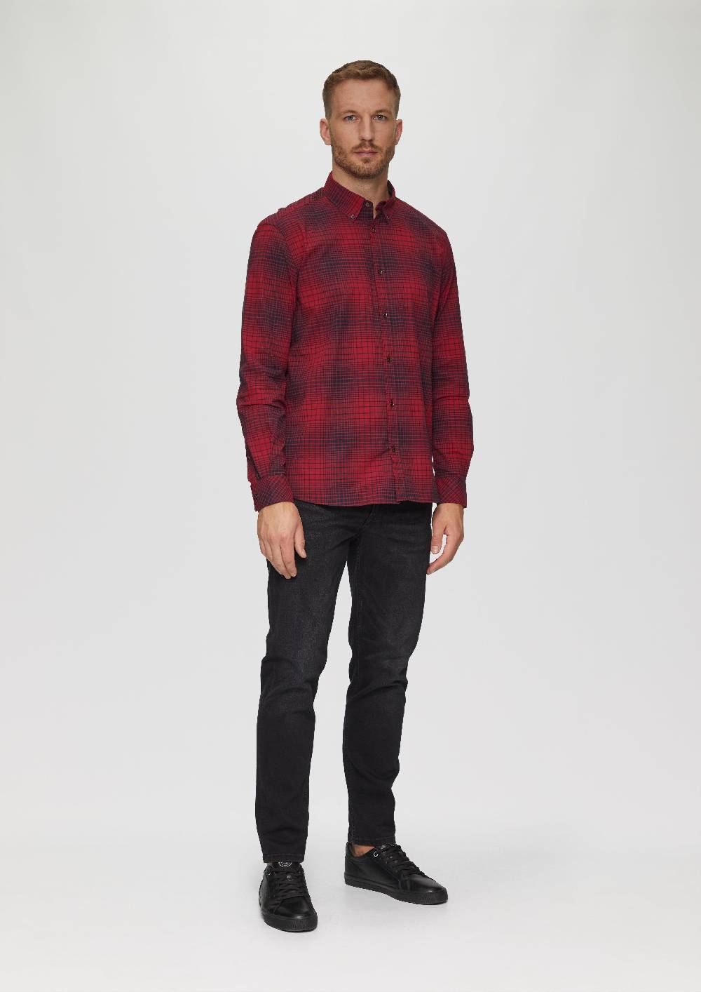 S.Oliver Regular Fit: Hemd mit Button-Down-Kragen aus Baumwollstretch Kauf eins, bekomm eins gratis