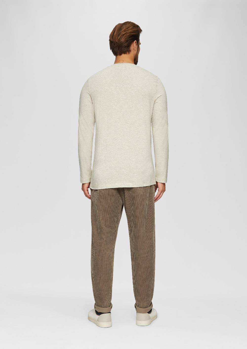 S.Oliver Meliertes Longsleeve mit Henley-Ausschnitt Super Sparpreis