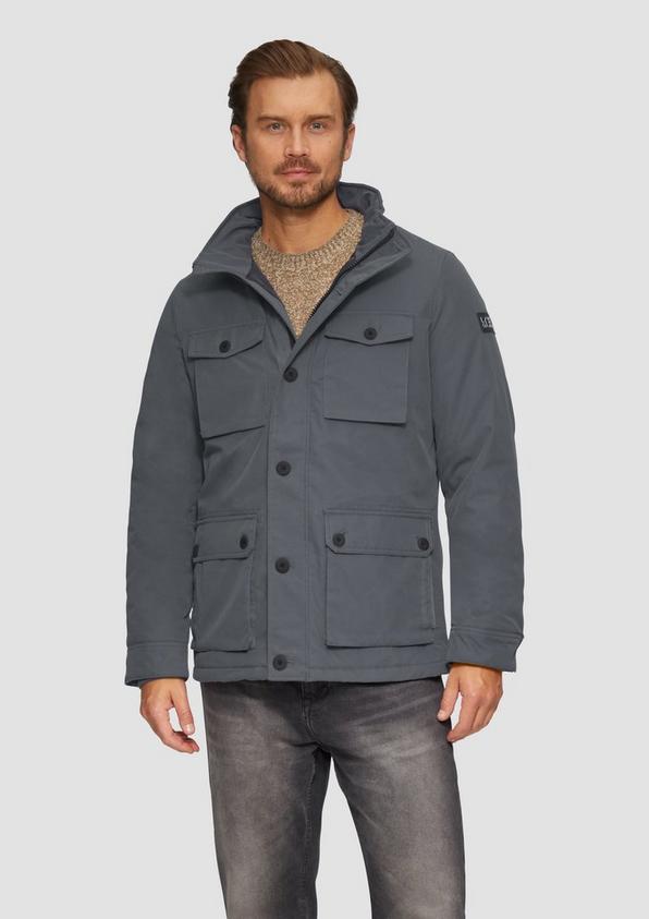S.Oliver Gefütterte Jacke mit aufgesetzten Taschen im Utility-Stil Neueste Stile