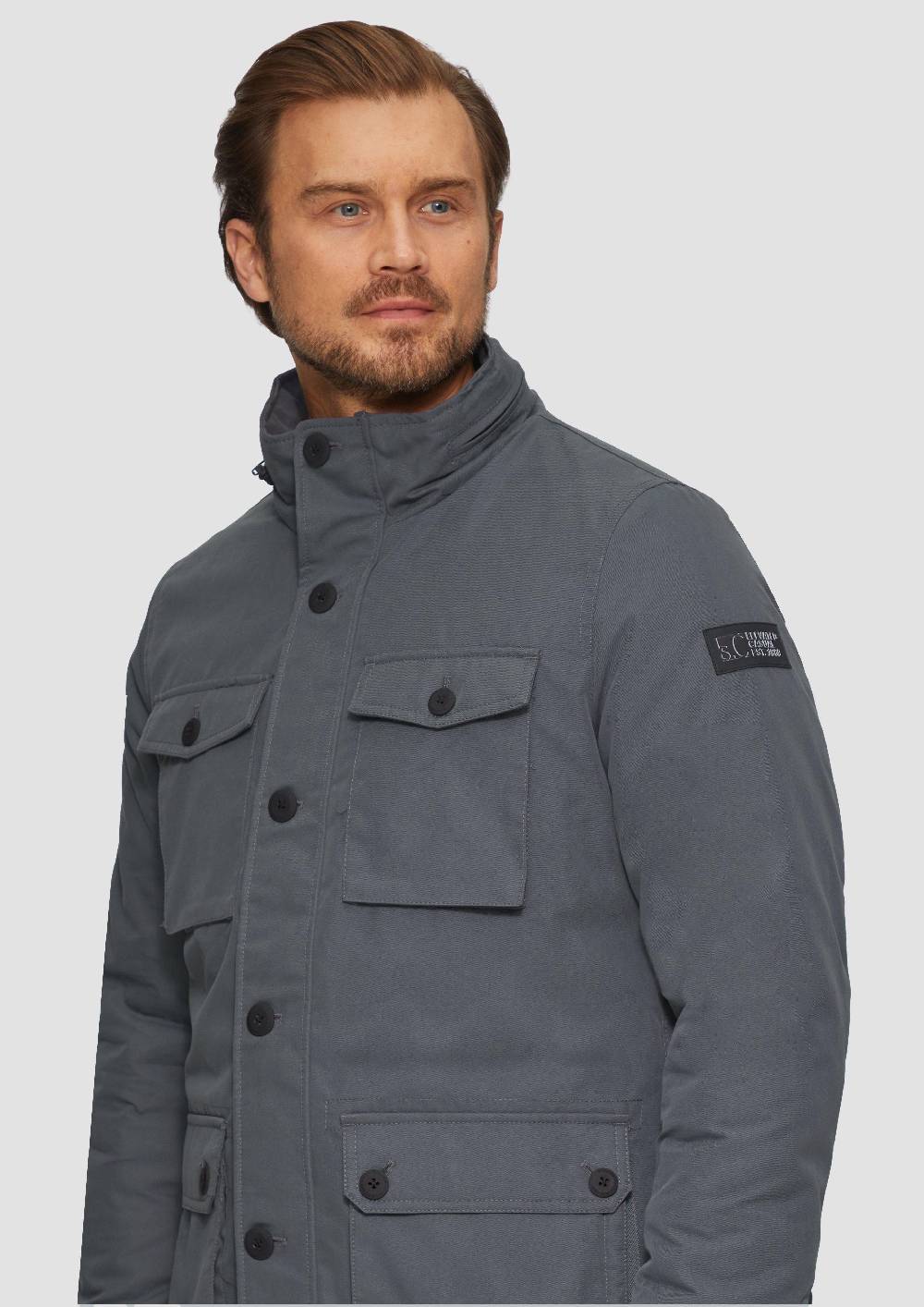 S.Oliver Gefütterte Jacke mit aufgesetzten Taschen im Utility-Stil Neueste Stile