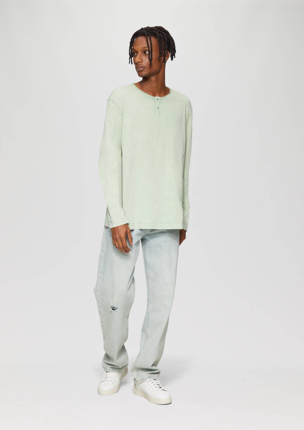 S.Oliver Gewaschenes Longsleeve mit Rollkante Letzter Tag