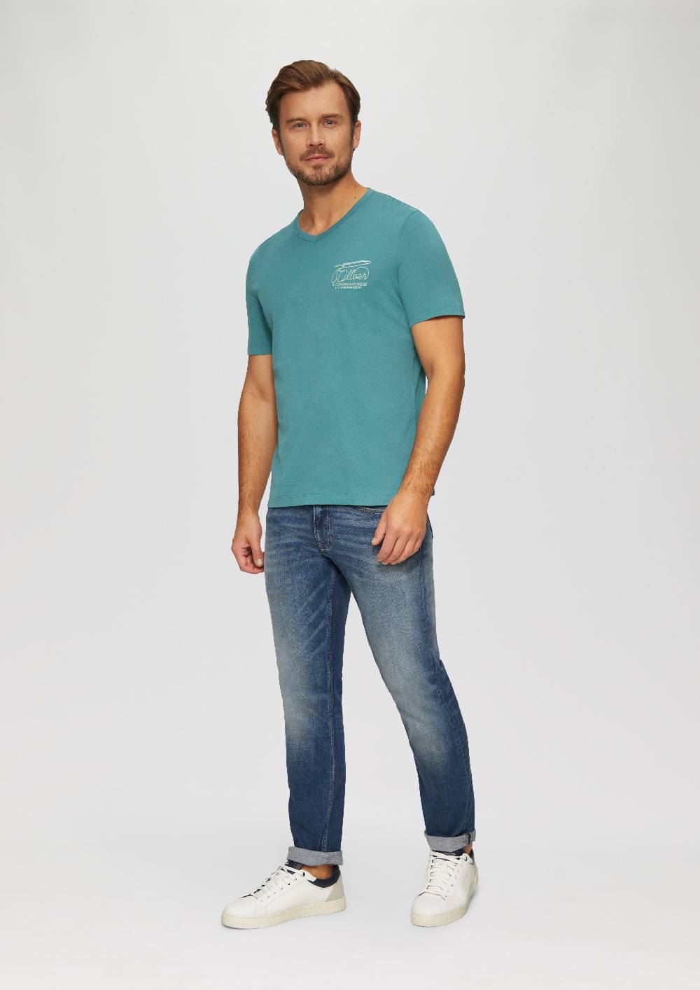S.Oliver T-Shirt mit Logostickerei Zeitbegrenzte Promotion