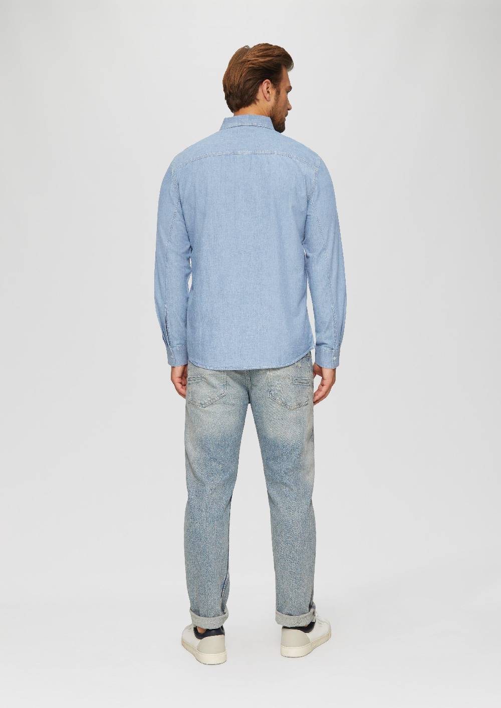 S.Oliver Regular Fit: Baumwollhemd aus Chambray Nur für heute