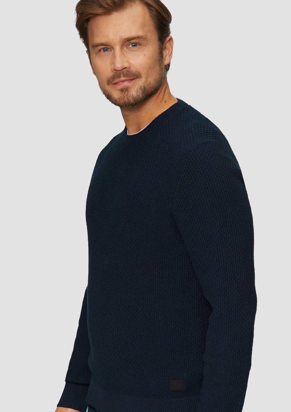 S.Oliver Strickpullover mit Musterstruktur Clearance-Verkauf