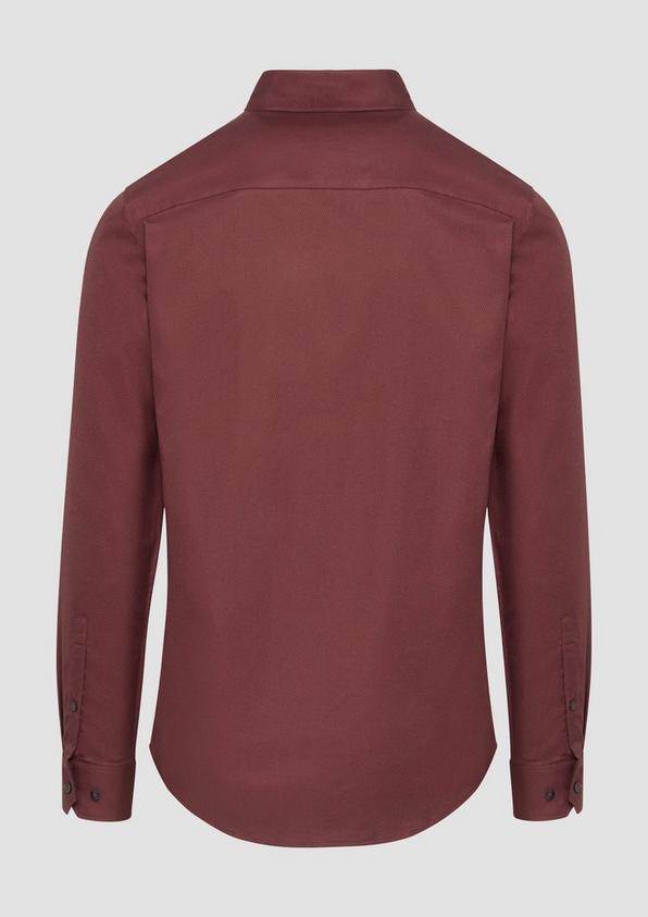 S.Oliver Tailored Fit: Fein strukturiertes Hemd aus Comfort Stretch Im Verkauf