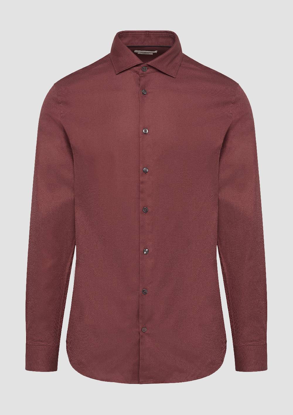S.Oliver Tailored Fit: Fein strukturiertes Hemd aus Comfort Stretch Im Verkauf