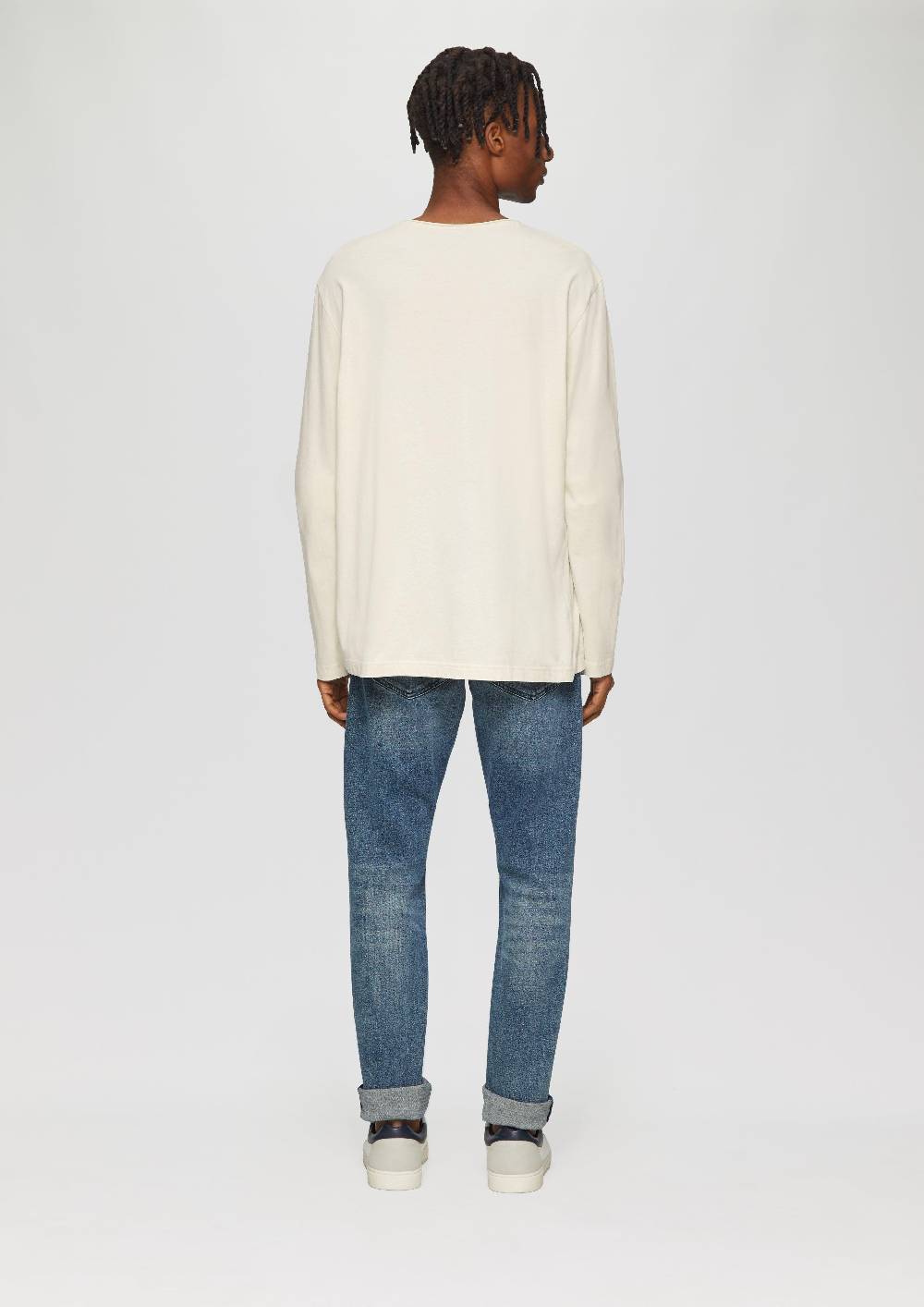 S.Oliver Gewaschenes Longsleeve mit Rollkante Online