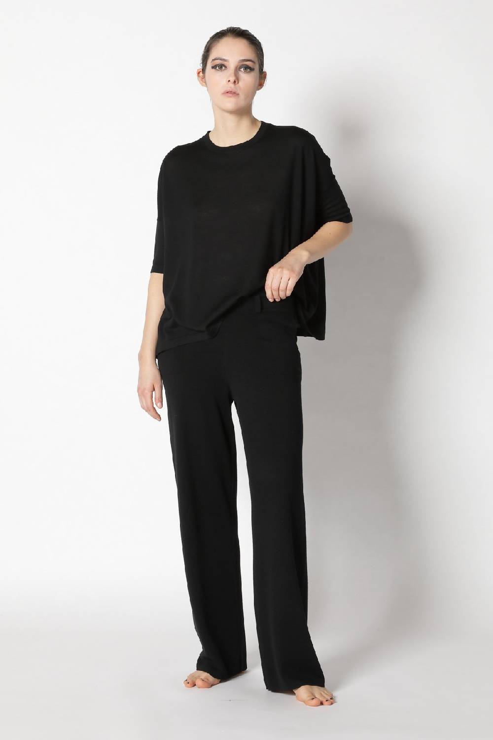 Sminfinity flowing cape jumper + milano palazzo pants VIP-Rabatte