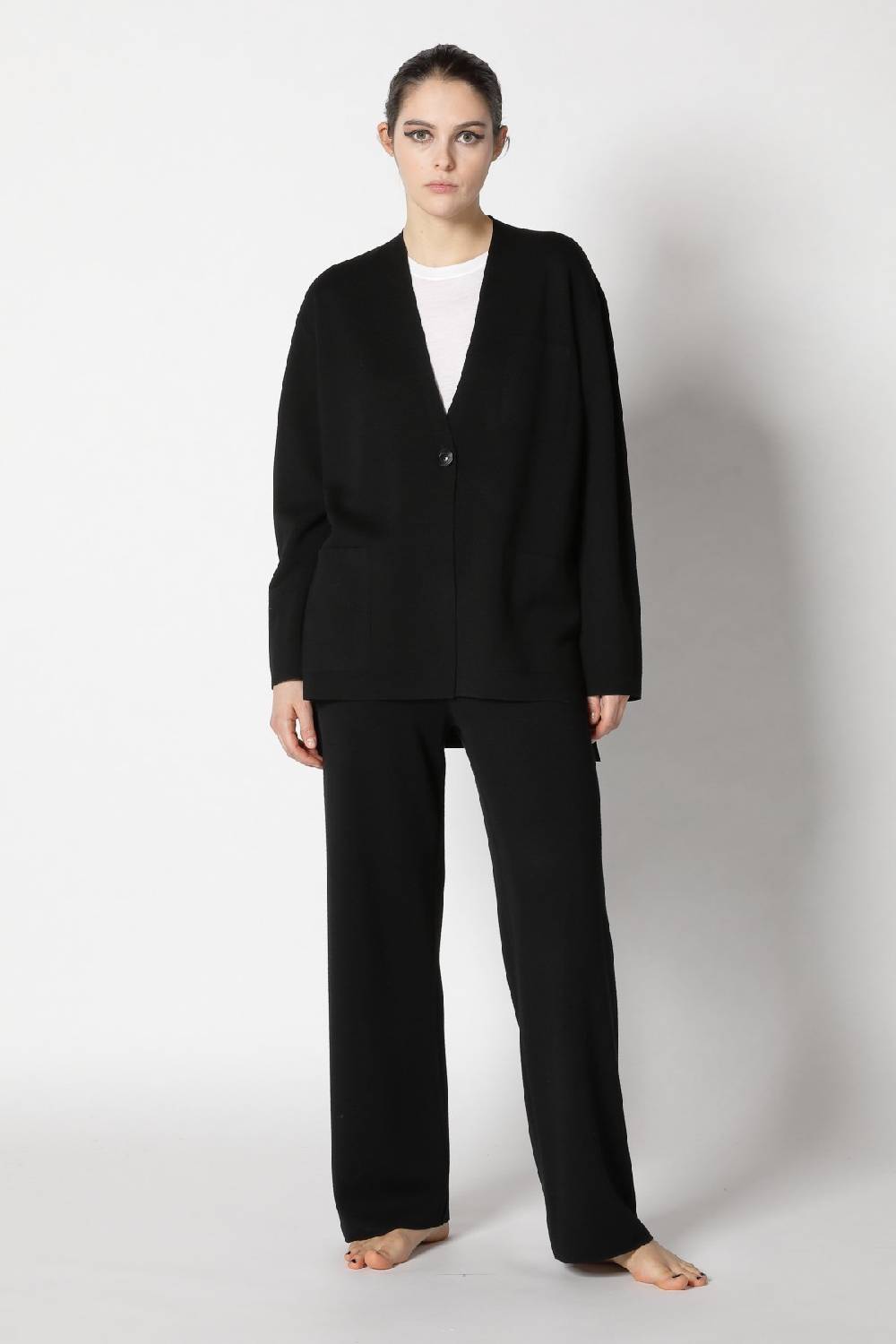 Sminfinity milano one button jacket + flowing cape jumper + milano palazzo pants Tiefpreis