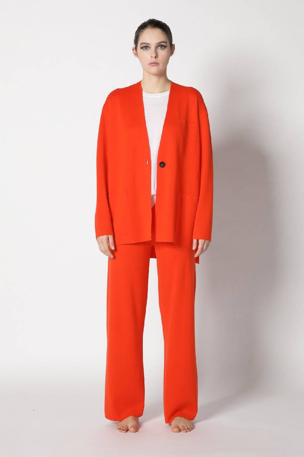 Sminfinity milano one button jacket + flowing cape jumper+ milano palazzo pants Sonderangebot der Fabrik