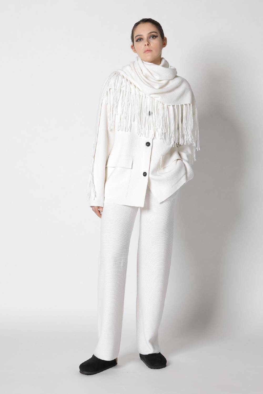 Sminfinity doubleface shirtjacket + garter triangle + garter palazzo pants Kostenloser Versand international
