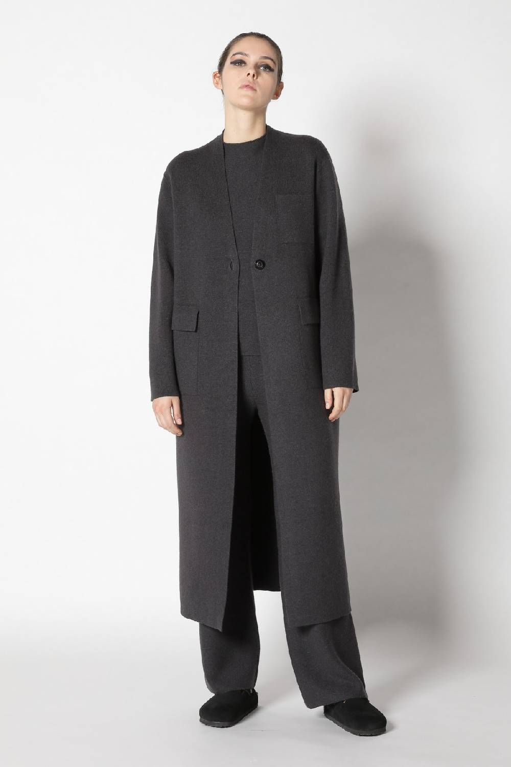 Sminfinity doubleface maxi coat + garter T jumper + garter palazzo pants Online