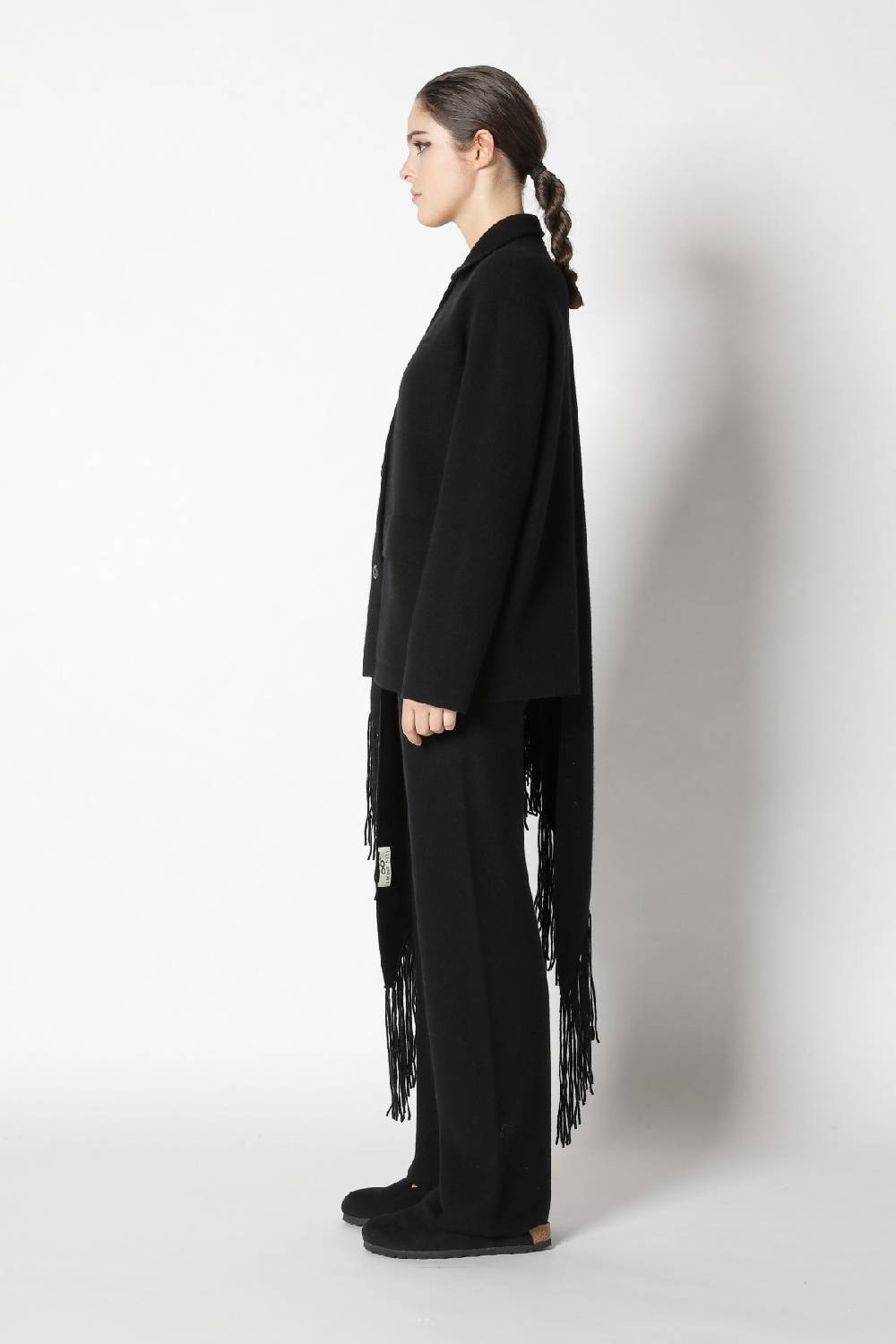Sminfinity doubleface shirtjacket + garter palazzo pants + garter triangle Outlet