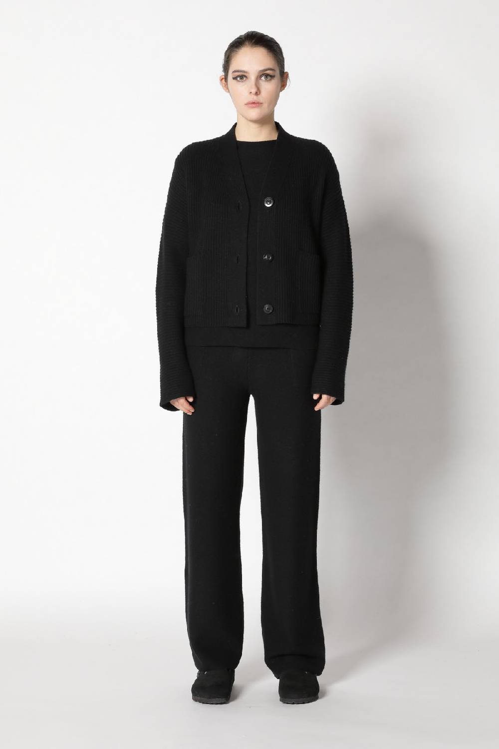Sminfinity slouchy rib cardigan + garter T jumper + garter palazzo pants Verkauf