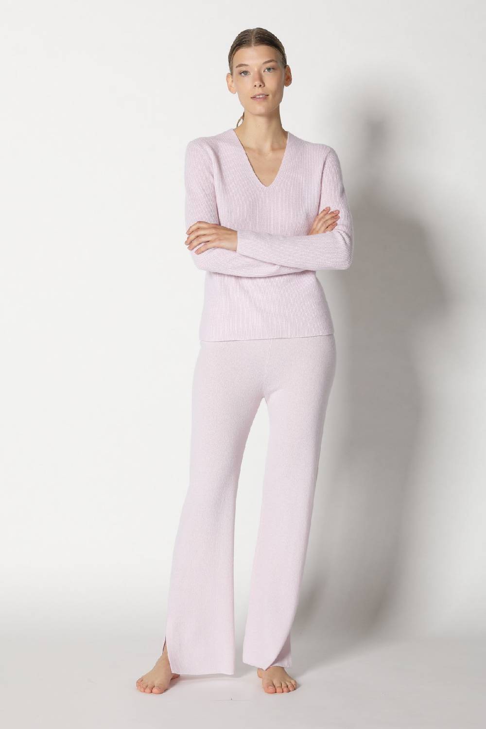 Sminfinity pure fitted V neck + pure slitted pants Begrenztes Angebot