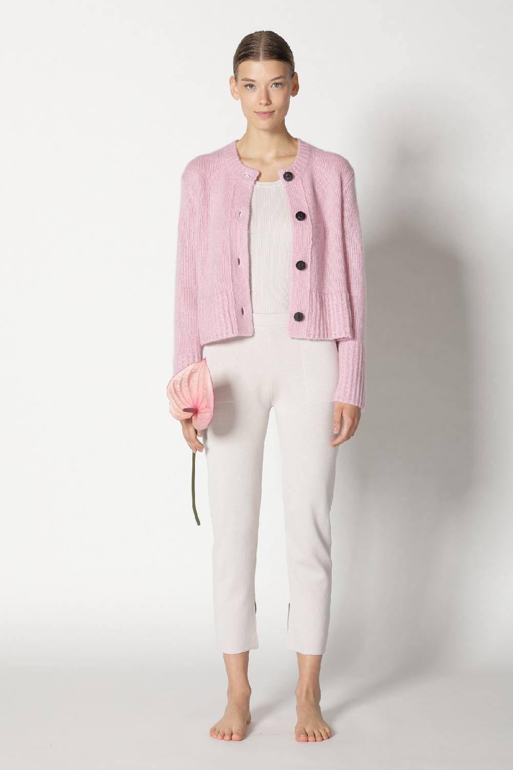 Sminfinity fluffy cropped jacket + silky rib tank top + silky cropped pants Vatertagsangebot