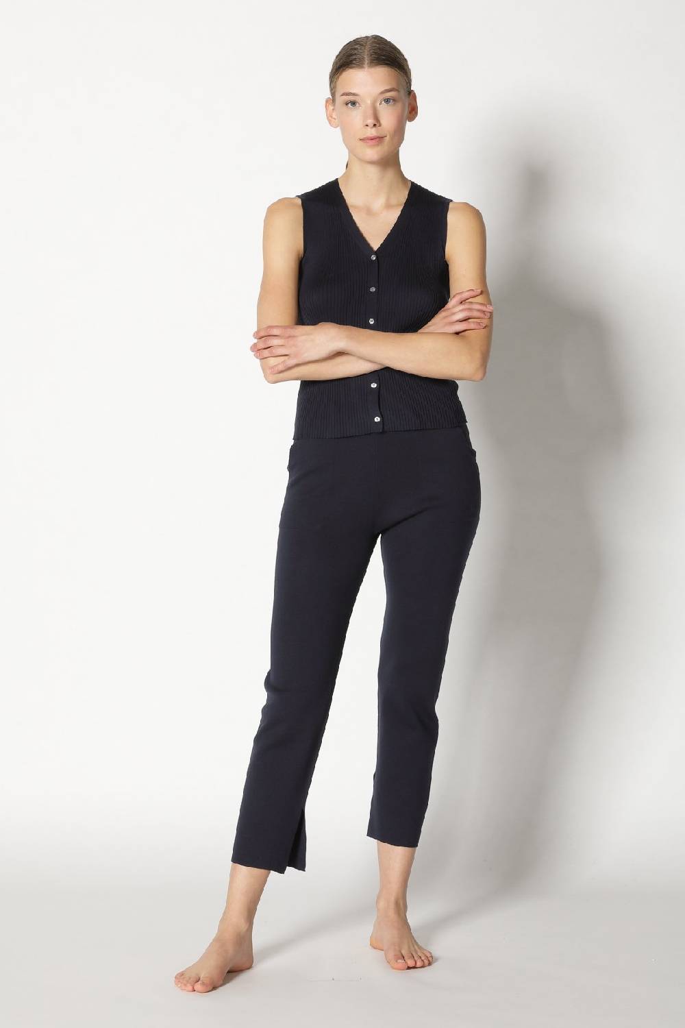 Sminfinity silky rib vest + silky cropped pants Räumungsverkauf