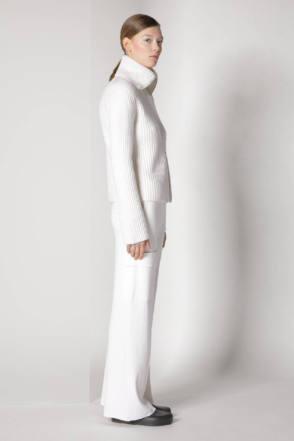 Sminfinity blurry ribbed zip-jacket + cargo bellbottom pants Bis zu 60% Rabatt