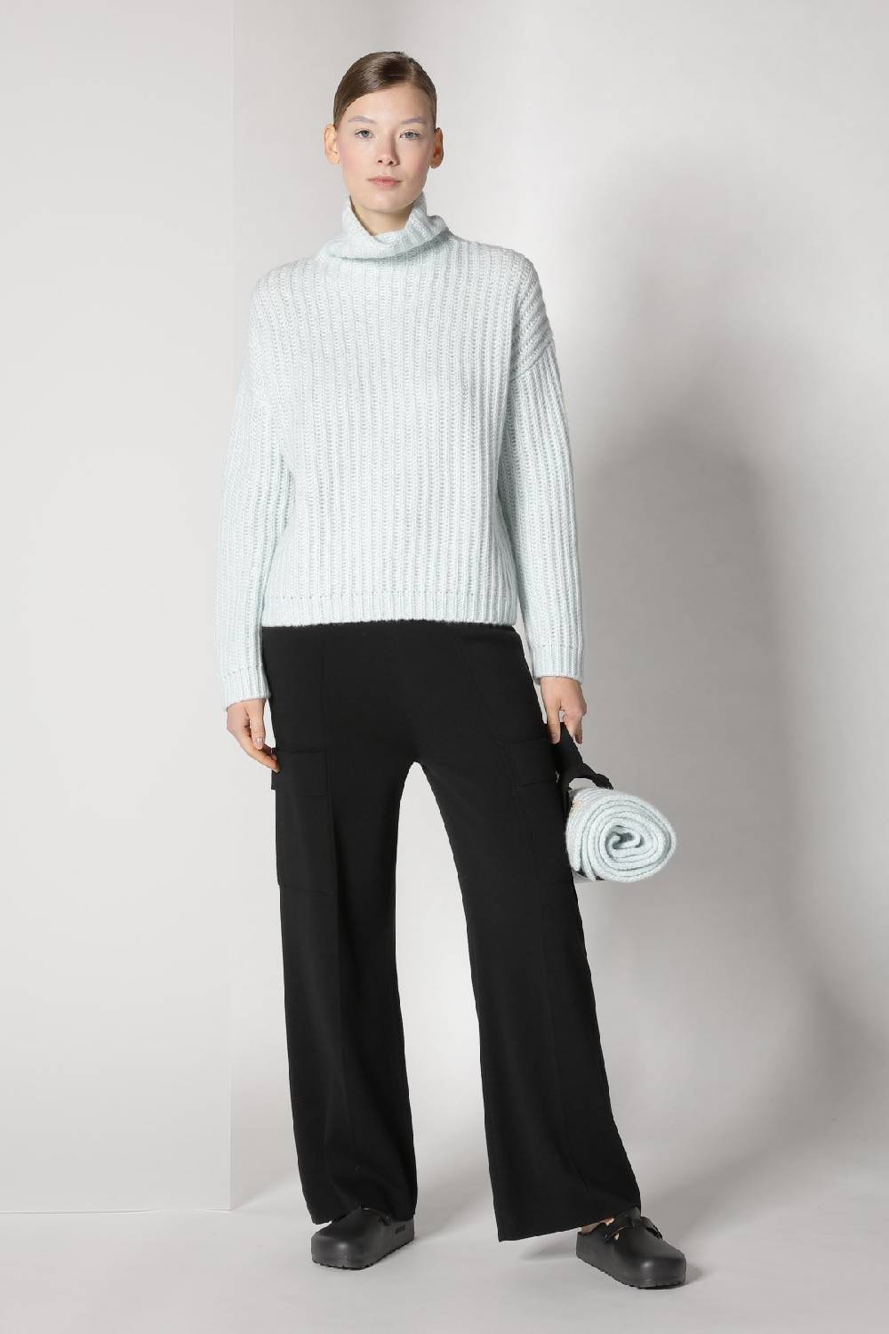 Sminfinity blurry ribbed turtleneck + cargo bellbottom pants Bis zu 65% Rabatt