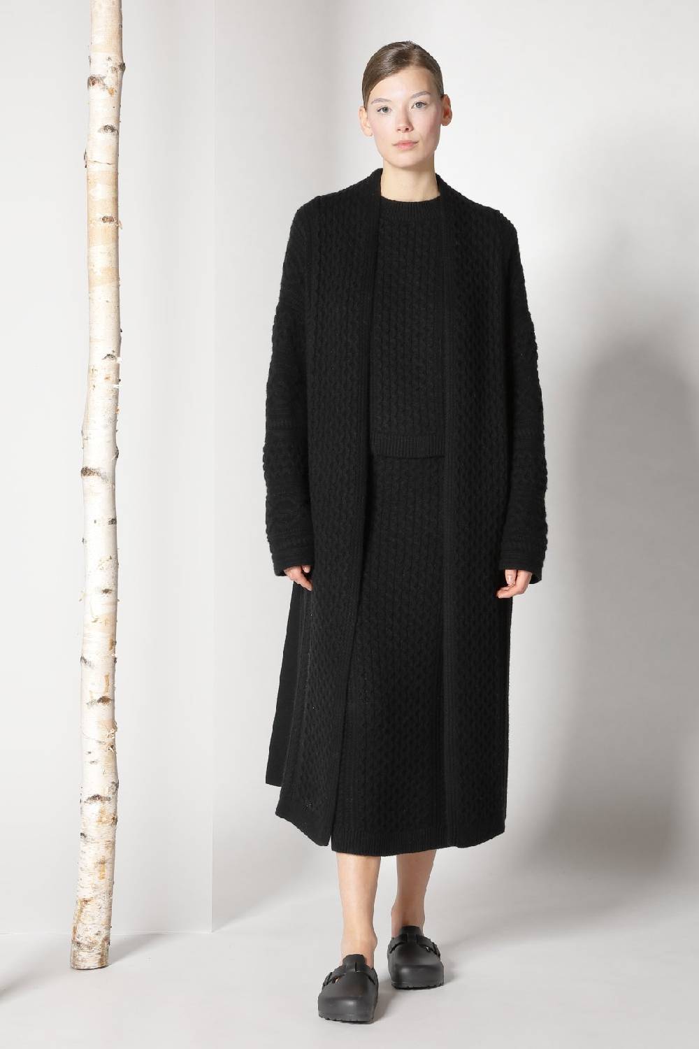 Sminfinity chilly cable maxi coat + chilly cable top + chilly cable maxi skirt 2025